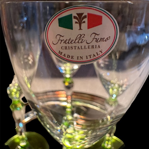 Chartreuse Crystal glasses made in Italy 🇮🇹 set of 4 - Picture 3 of 3